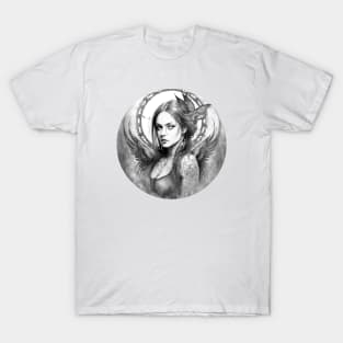 Gothic Angel with Tattoos T-Shirt